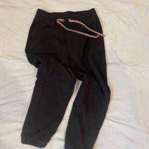Burberry Black Kids Sweatpants with Red Accents